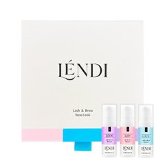 Lendi Set of compositions for lamination of eyelashes and eyebrows Lash & Brow New Look (3x10 ml)