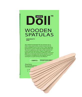 Wooden spatulas for depilation Doll, 100 pcs