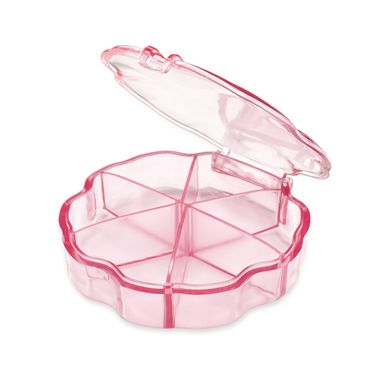 Container organizer round, 6 sections, pink