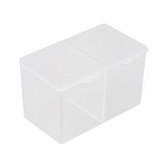 Box organizer for napkins transparent, 2 sections