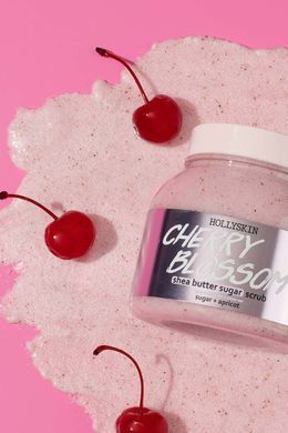 Сахарный скраб HollySkin для тела с маслом ши и перлитом Cherry Blossom 300 мл в интернет магазине Beauty Hunter