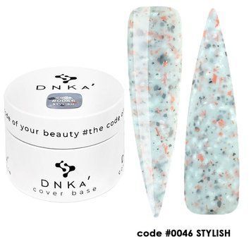 База DNKa' камуфлирующая с поталью в банке Cover Base Rubber French №0046 Stylish 30 мл в интернет магазине Beauty Hunter
