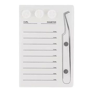 Tablet with a container for glue and a magnet for tweezers for eyelash extensions, white, 92*143 mm