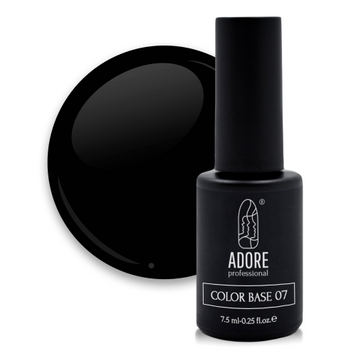 База Adore Professional кольорова для нігтів Color Base №07 Black 8 мл в інтернет магазині Beauty Hunter