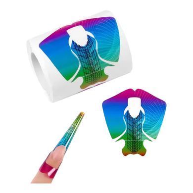 copy_Formy do przedłużania paznokci w rolce z kolorowym wzorem 100 szt w sklepie internetowym Beauty Hunter