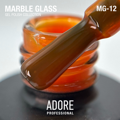 Гель-лак Adore Professional для витражного покрытия Marble glass MG-12 Carnelian оранжевая глазурь 8 мл в интернет магазине Beauty Hunter