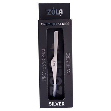 Pincet Zola profesjonalny do brwi skośny seria premium Silver w sklepie internetowym Beauty Hunter
