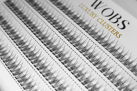 WobS Накладні пучкові вії 200шт Wobs FISH TAIL, 10D 5 стрічок пучки, розмір 8 mm в інтернет магазині Beauty Hunter
