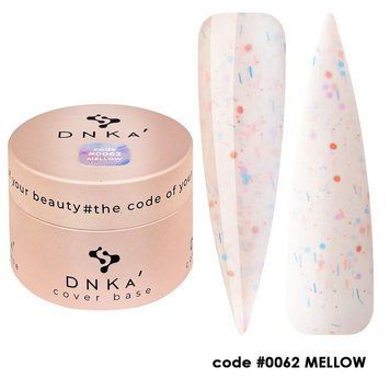 База DNKa' камуфлирующая с поталью в банке Cover Base Rubber French №0062 Mellow 30 мл в интернет магазине Beauty Hunter
