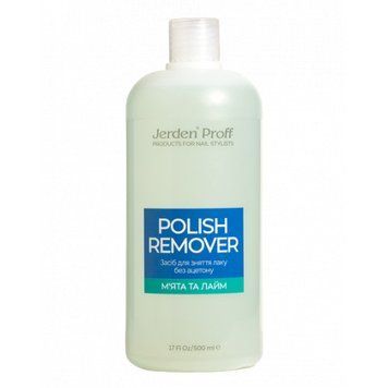 Средство для снятия лака без ацетона Jerden PROFF Polish Remover Лайм и Мята 500 мл в интернет магазине Beauty Hunter