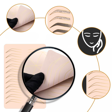 Mata treningowa Face Deep ze szkicem brwi, biała, 14*18,7 cm w sklepie internetowym Beauty Hunter