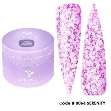 База DNKa' камуфлирующая с поталью в банке Cover Base Rubber French №0066 Serenity 30 мл в интернет магазине Beauty Hunter