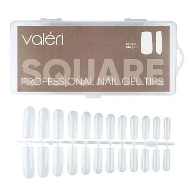 Tipsy żelowe Valeri Nail Gel Tips Square 240 szt. w sklepie internetowym Beauty Hunter