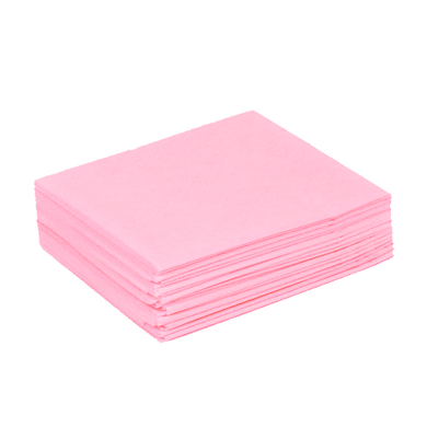 Non-woven antibacterial sheet 80*180 cm, Pink, 10 pcs