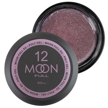 Полігель Moon Full для нарощування нігтів Poly Gel №12 рожево-металевий з шиммером 30 мл в інтернет магазині Beauty Hunter