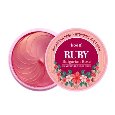 Гідрогелеві патчі під очі з екстрактом болгарської рози Petitfee Ruby & Bulgarian Rose Eye Patch 30 пар в інтернет магазині Beauty Hunter