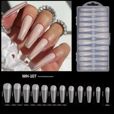 Tipsy żelowe matowe transparentne Ballerina 240 szt w sklepie internetowym Beauty Hunter