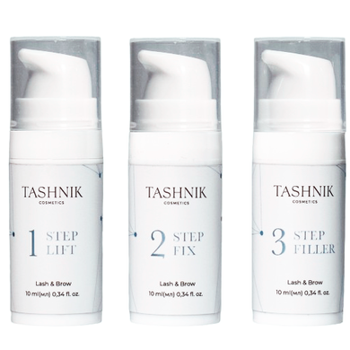 Tashnik Set of compositions for lamination of eyebrows and eyelashes, 3*10 ml