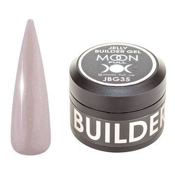 Гель-желе Moon Full для наращивания Jelly Builder Gel №35 Темно-бежевый полупрозрачный с шимером 30 мл в интернет магазине Beauty Hunter