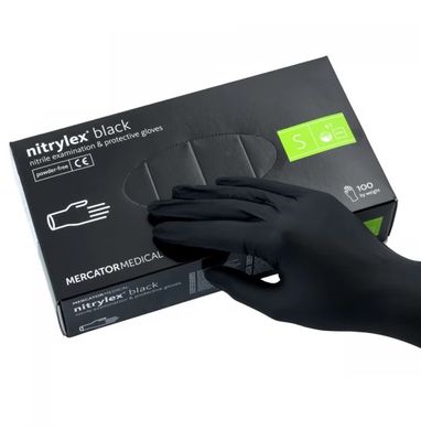 Nitrylex Рукавички нітрилові чорні, 100 шт в інтернет магазині Beauty Hunter