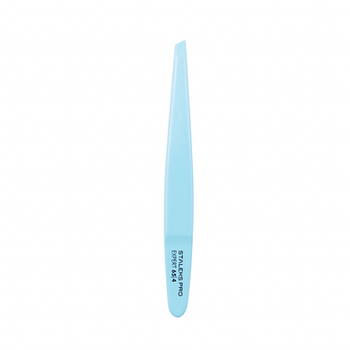 Staleks Пінцет для брів Expert 65 Type 4 (вузькі скошені кромки) блакитний в інтернет магазині Beauty Hunter
