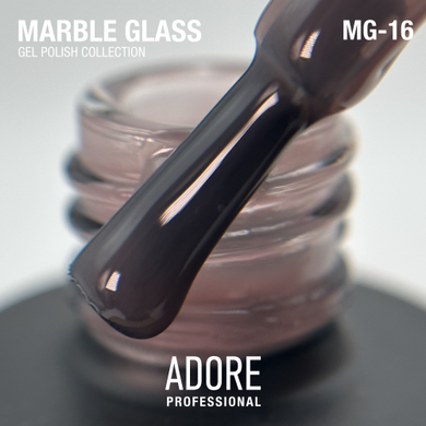 Гель-лак Adore Professional для витражного покрытия Marble glass MG-16 Chalcedon темно-бежевая глазурь 8 мл в интернет магазине Beauty Hunter