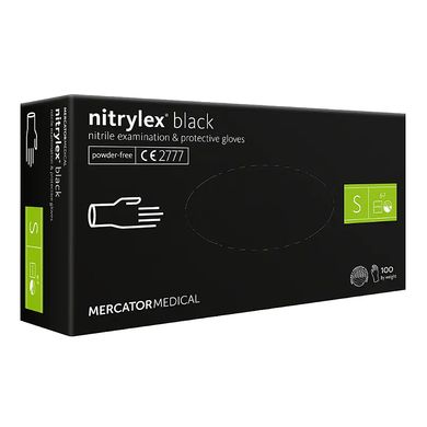 Nitrylex Рукавички нітрилові чорні, 100 шт в інтернет магазині Beauty Hunter