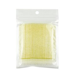 Microbrushes in a package Golden with sparkles, size S 100 pcs