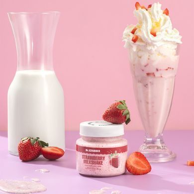 Крем-скраб для рук и тела Mr.SCRUBBER с ароматом клубничного коктейля Strawberry Milkshake 250 гр в интернет магазине Beauty Hunter