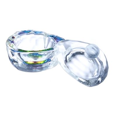 Chameleon glass cup with lid, Heart