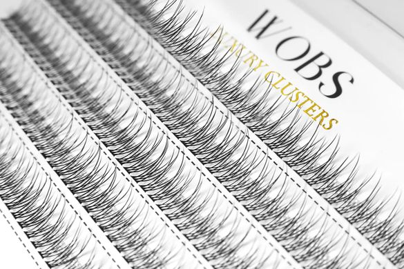 WobS False eyelashes bundles 200pcs Wobs FISH TAIL, 20D, 0.1, 5 ribbon bundles, size 8 - 12mm