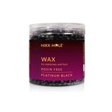 Nikk Mole Wax granules for eyebrows and face, Platinum Black, 100 g