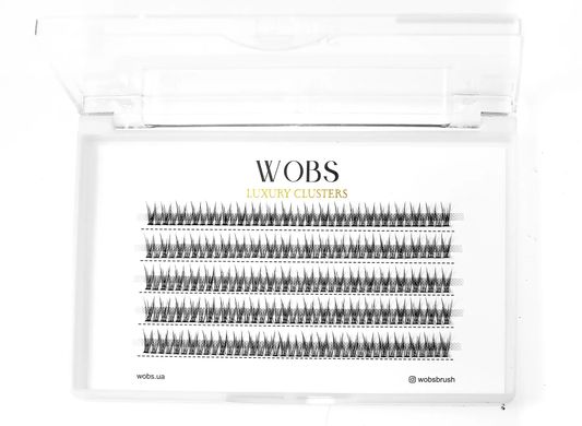 WobS False eyelashes bundles 200 pcs Wobs FISH TAIL, 20D, 0.1, 5 ribbon bundles, size 8 mm