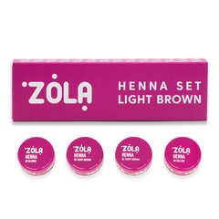 Zola Набор хны Henna Set Light Brown 4 шт по 2,5г в интернет магазине Beauty Hunter