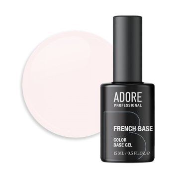 База Adore Professional камуфлирующая для ногтей French base №18 рожево-молочна 15 мл в интернет магазине Beauty Hunter
