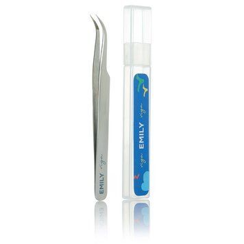Viya tweezers curved shape with sharp thin tips Emily shape