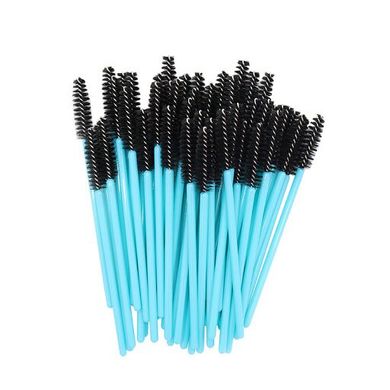 Brushes for eyebrows and eyelashes disposable Blue handle 50 pcs