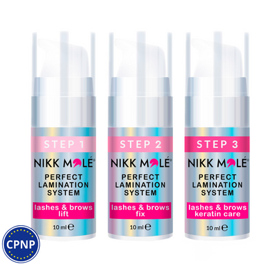 Nikk Mole Set of compositions for lamination of eyebrows and eyelashes, 3*10 ml