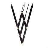 Black eyebrow shaping compass, 16 cm