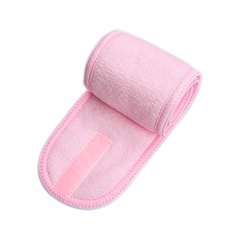 Махровая повязка для волос на липучке для нанесения макияжа, Розовая в интернет магазине Beauty Hunter