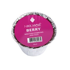 Nikk Mole Wax for eyebrows and face, Berry, 150 g