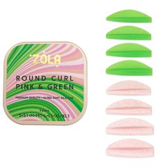 Zola Lash Lifting Shields Round Curl Pink and Green, 8 pairs