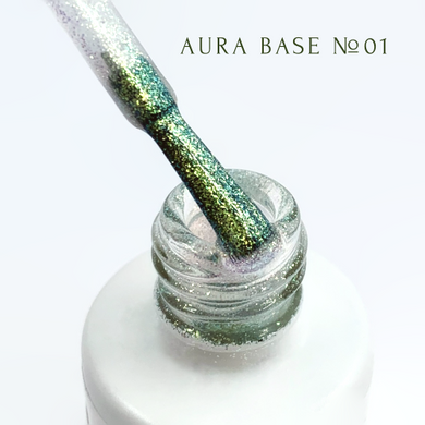 База-хамелеон Adore Professional Aura Base с шиммером №01 золотисто-желтая 8 мл в интернет магазине Beauty Hunter