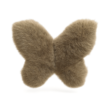Hair clip, &ldquo;Fluffy Butterfly&rdquo; dark brown