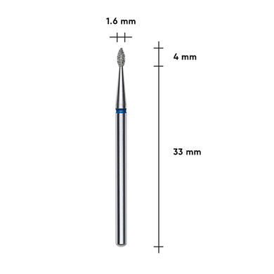 Staleks diamentowa frezarka niebieska Expert kształt kropli 1,6 х 4 mm w sklepie internetowym Beauty Hunter