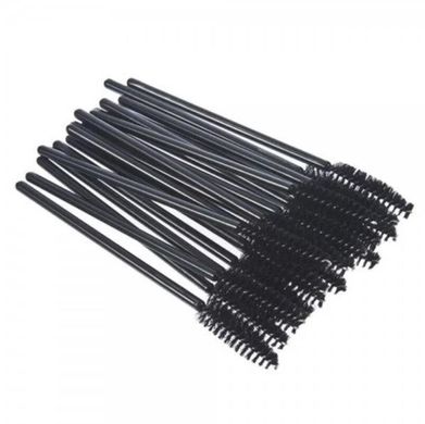 Brushes for eyebrows and eyelashes disposable black 50 pcs