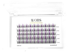 WobS False eyelashes 200 pcs Wobs Fairy Lashes 20D 5 ribbons, size 8-12 mm, PURPUL
