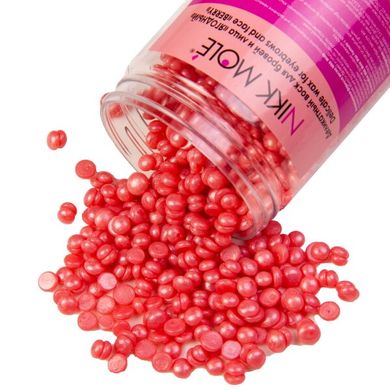 Nikk Mole Wax in granules for eyebrows and face, Berry, 100 g