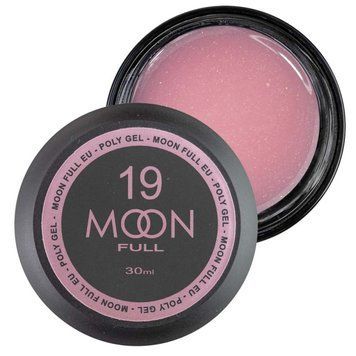 Полігель Moon Full для нарощування нігтів Poly gel №19 насичено-рожевий із шиммером 30 мл в інтернет магазині Beauty Hunter
