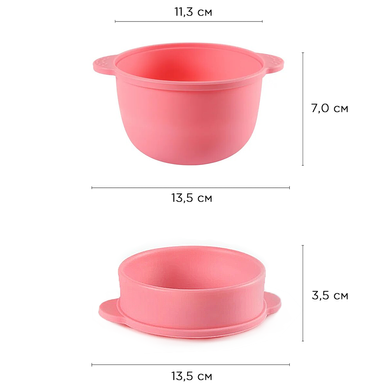 Silicone bowl for wax melter, red, 200 - 400 ml